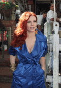 60c8 bd3a693204773 Phoebe Price upskirt in blue dress, posing @ Ivy   Feb 26 Get more nipple slips at Nipple Slips org