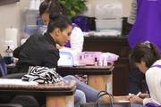 8897f Kim Kardashian   At a Nail Salon (Oct 25, 2011) x5 Get more nipple slips at Nipple Slips org